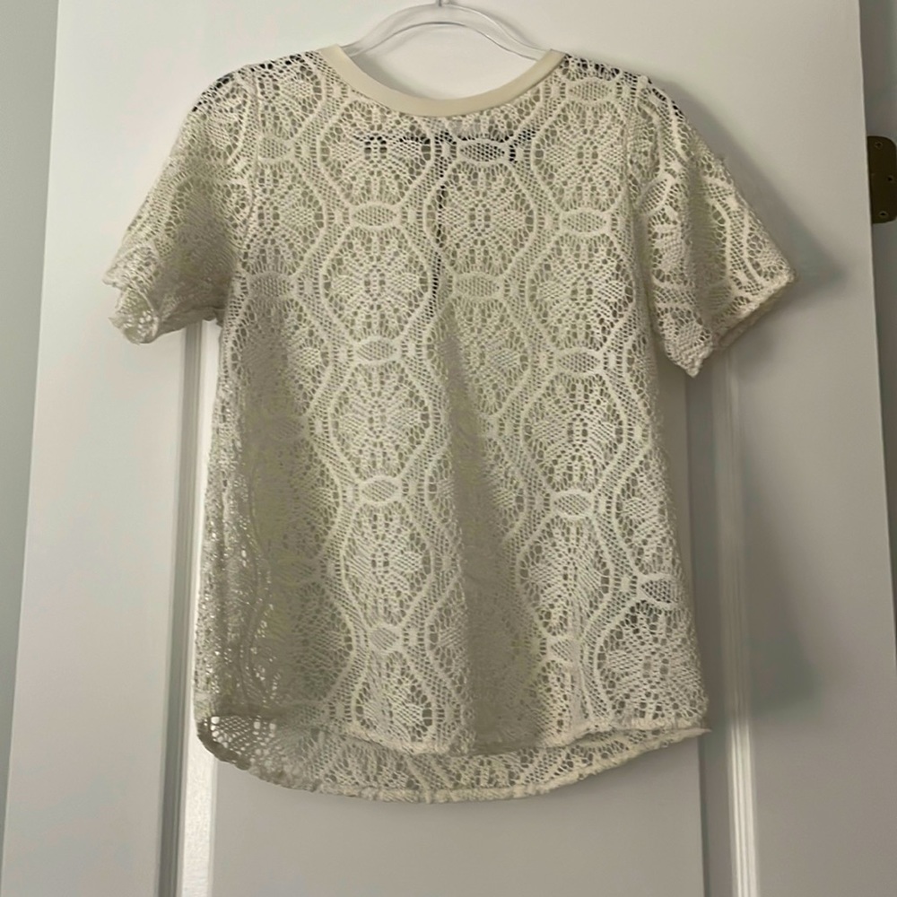 White Lace Banana Republic Shirt